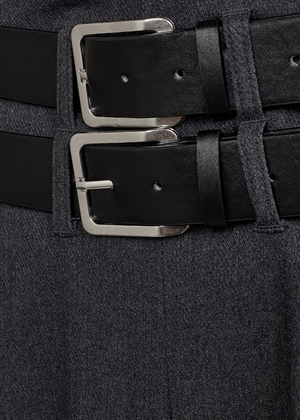 Tailor belts skirt Med.Grey Melange Copenhagen Muse 